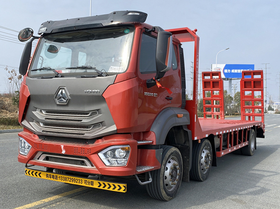 【國六京環】重汽豪瀚小三軸平板運輸車