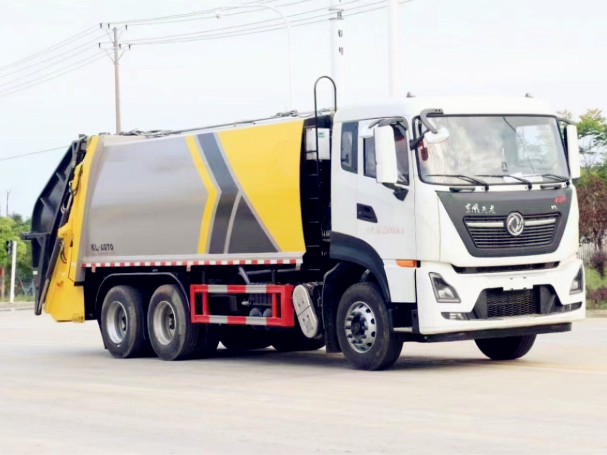 【京環20立方】東風天龍后雙橋壓縮式垃圾車